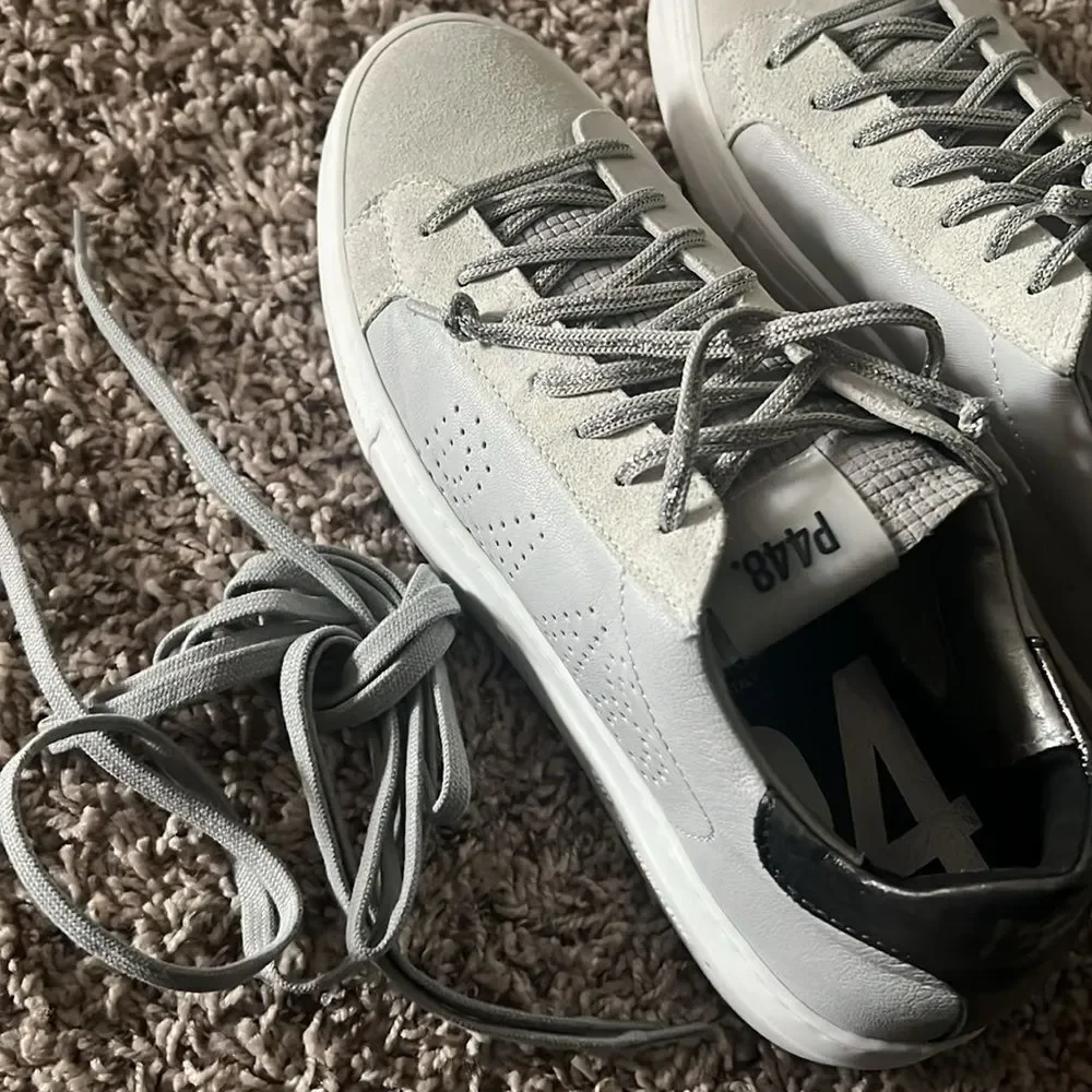 P448 Thea Low Top Leather Lace-Up Platform Sneakers Size EU 40 US 9.5 - Picture 7 of 11